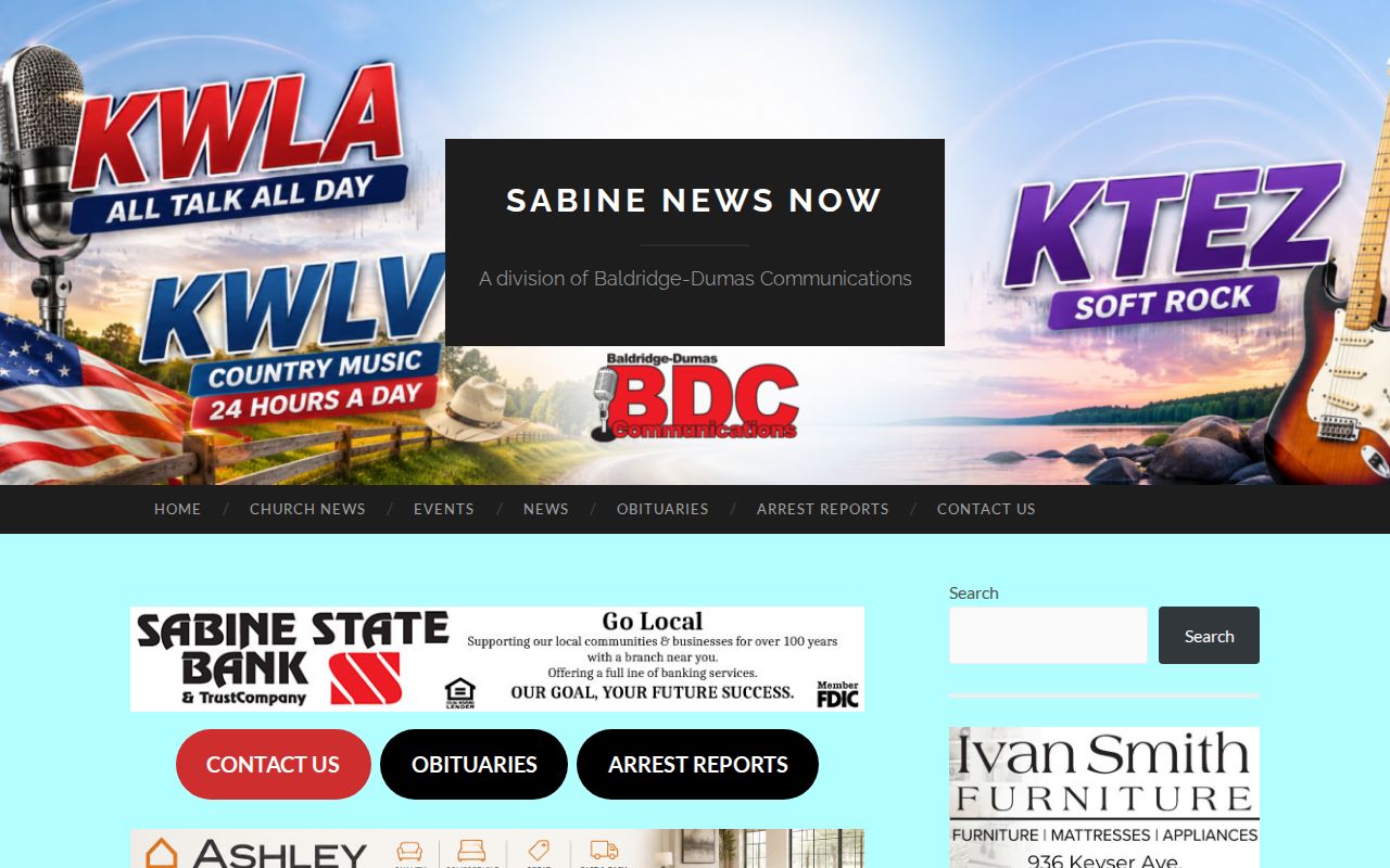 Dated Sabine News Now arrest report used to illustrate report fields